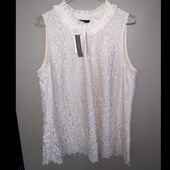 J. Crew Tops - J Crew a sleeveless lace top brand new with tags.